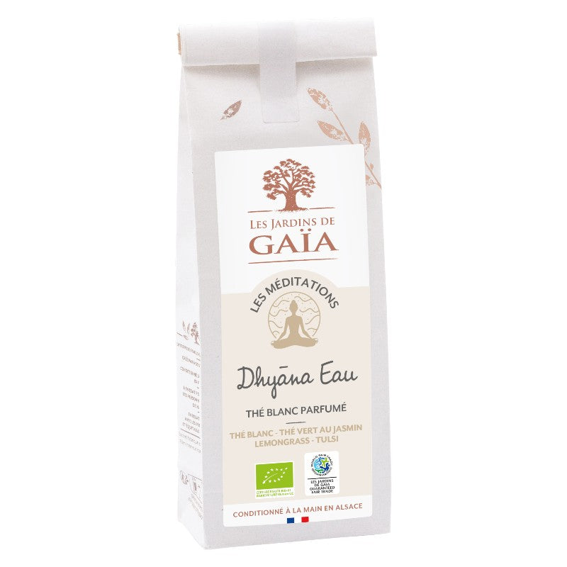 Les Jardins de Gaïa - Dhyana Eau thé blanc parfumé BIO 50g