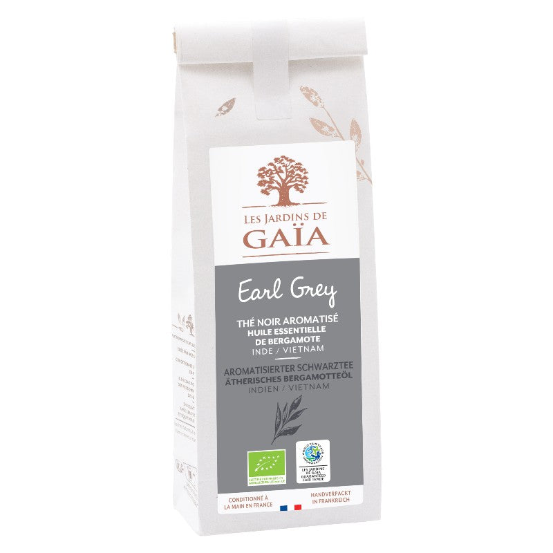 Les Jardins de Gaïa - Earl Grey thé noir aromatisé à la bergamote BIO 100g