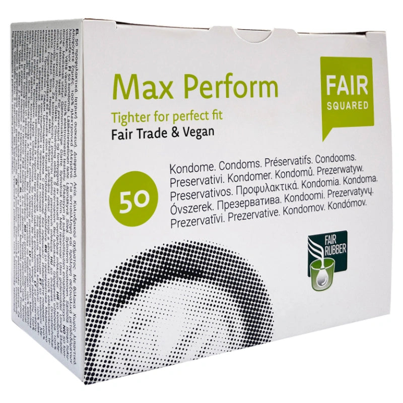 Fair Squared - Préservatifs Max Perform naturels - pack 50 pièces