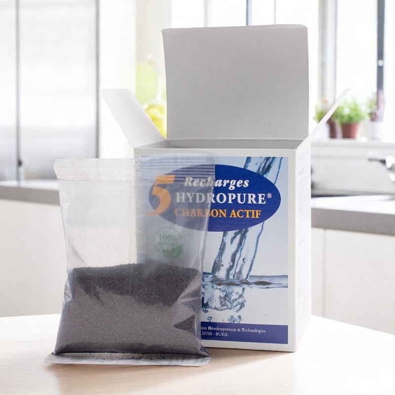 Hydropure - 5 Nachfüllpackungen für Aktivkohlefilter