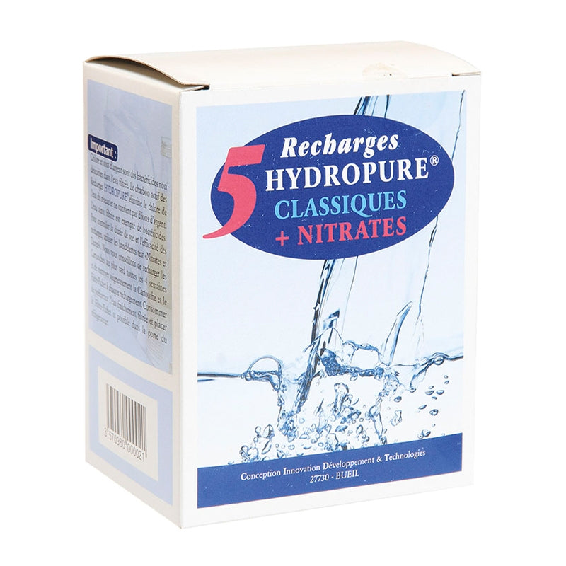 Hydropure - 5 Universal-Nachfüllpackungen (klassisch + Nitrate) - 5 x 125ml