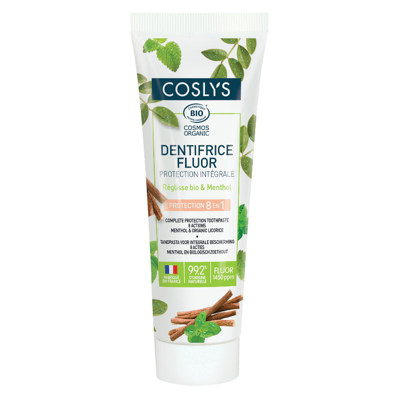 Coslys - Dentifrice protection intégrale 8 en 1 avec fluor BIO 100g