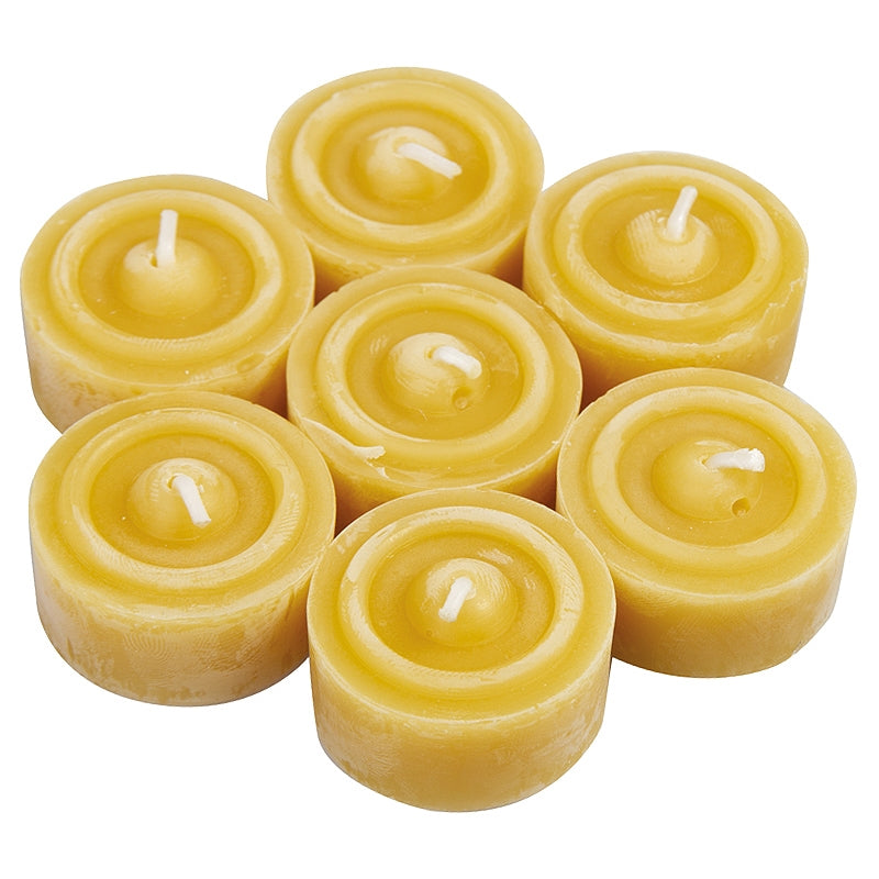 Blue - 7 Bougies veilleuses en cire d'abeille 2 x 3,5 cm