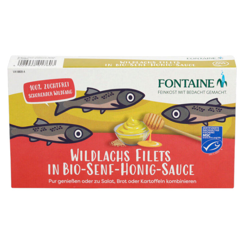 Fontaine - Filets de saumon sauvage à la sauce moutarde & miel 200g