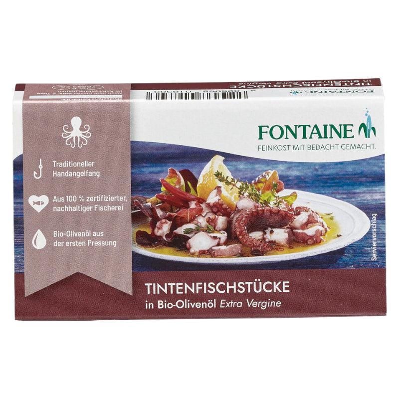 Fontaine - Calamars en morceaux à l'huile d'olive 120g