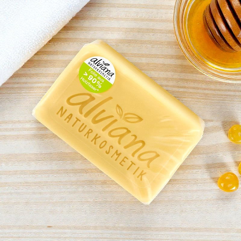 Alviana - Savon à l'huile végétale lait & miel 100g