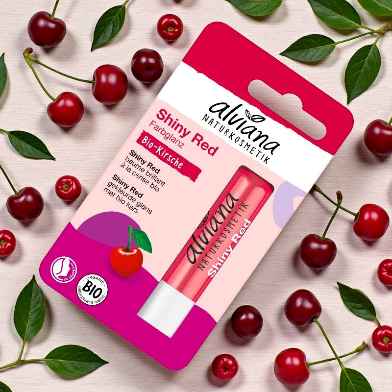 Alviana - Lippenbalsam Shiny Red Kirsche BIO 4,5g