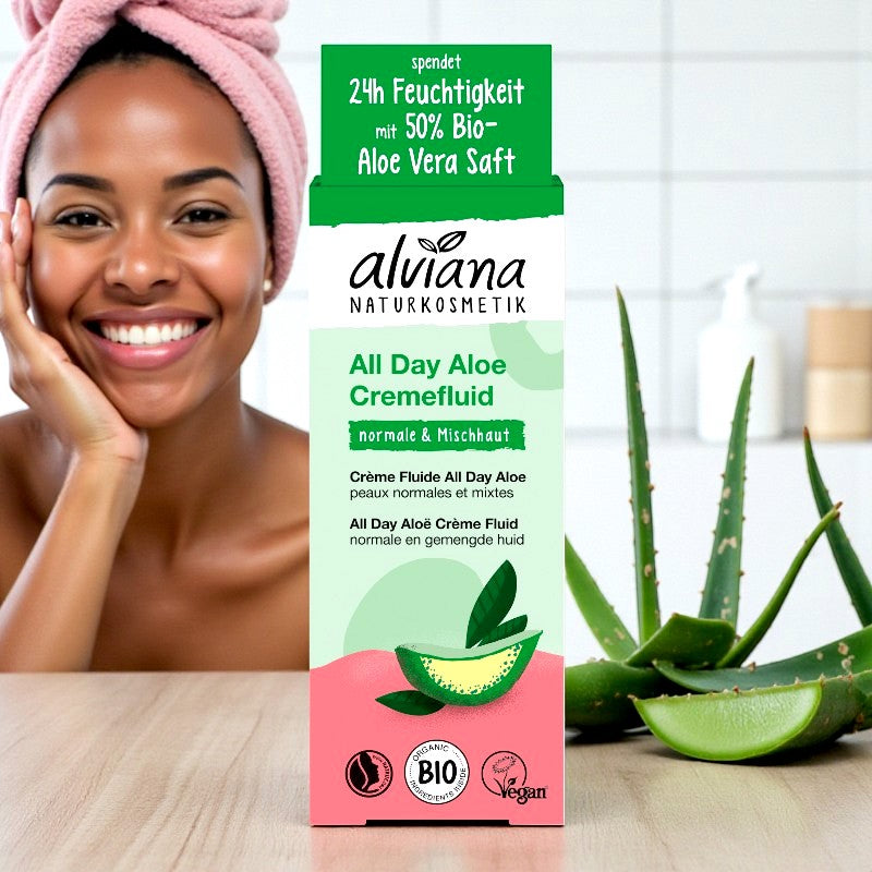 Alviana - Flüssige Gesichtscreme All Day Aloe Vera BIO 50ml