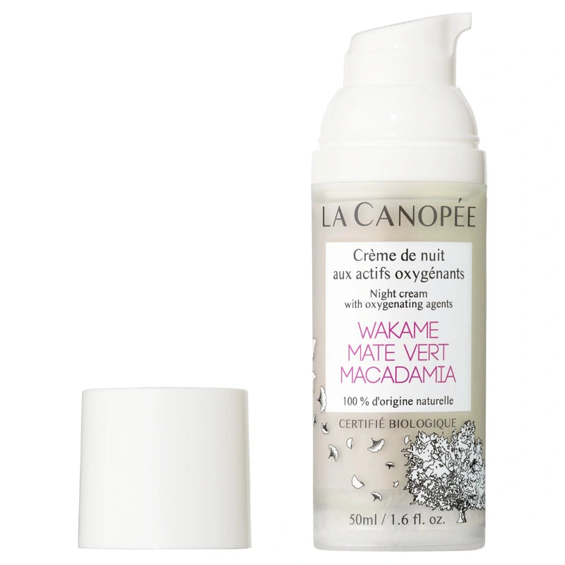 Crème de nuit aux actifs oxygénants wakamé, maté vert & macadamia BIO