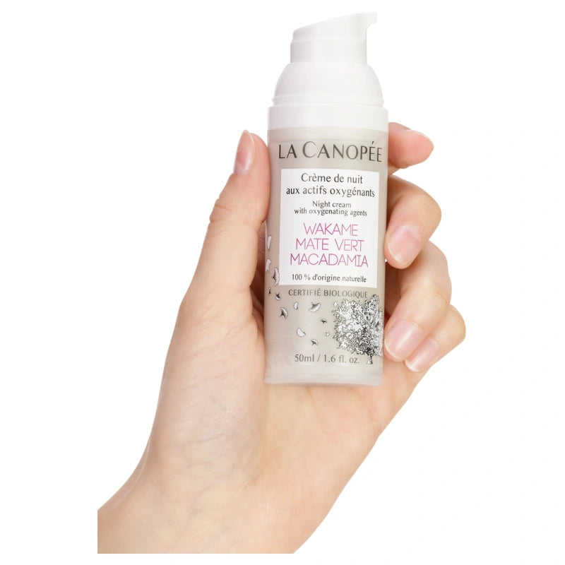 Crème de nuit aux actifs oxygénants wakamé, maté vert & macadamia BIO