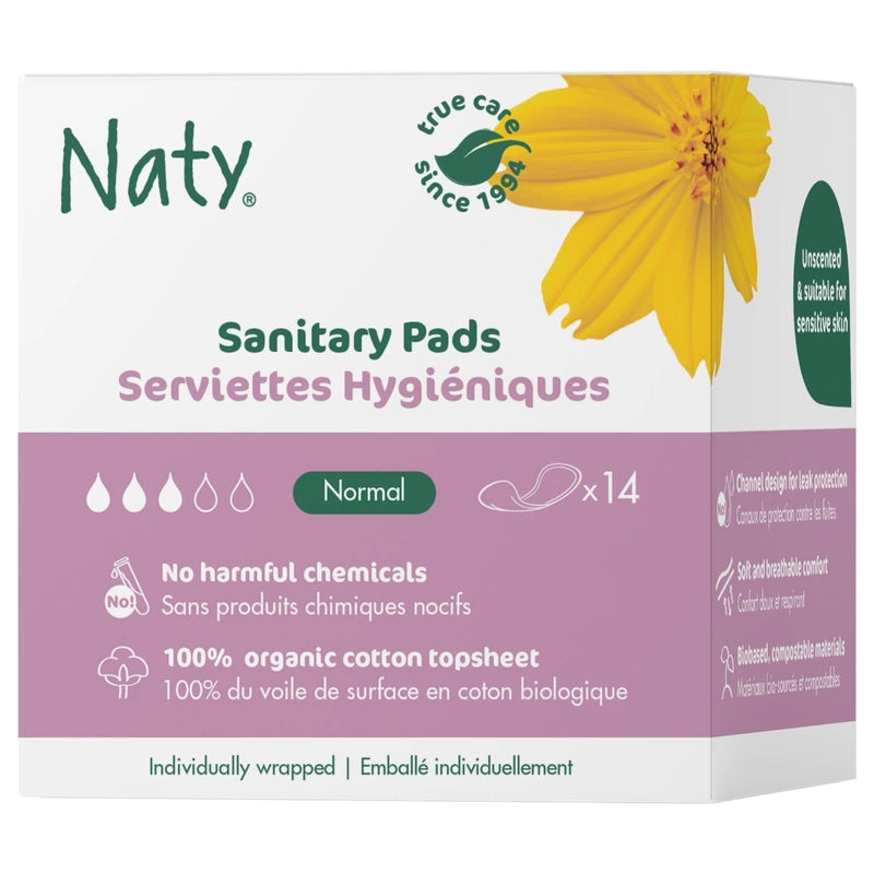Bio-Damenbinden Naty Normal - leichte bis mittlere Blutung (14 Stück)