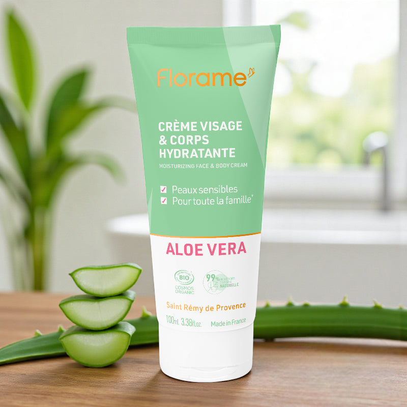 Florame - Feuchtigkeitscreme für Gesicht & Körper Aloe Vera BIO 100ml