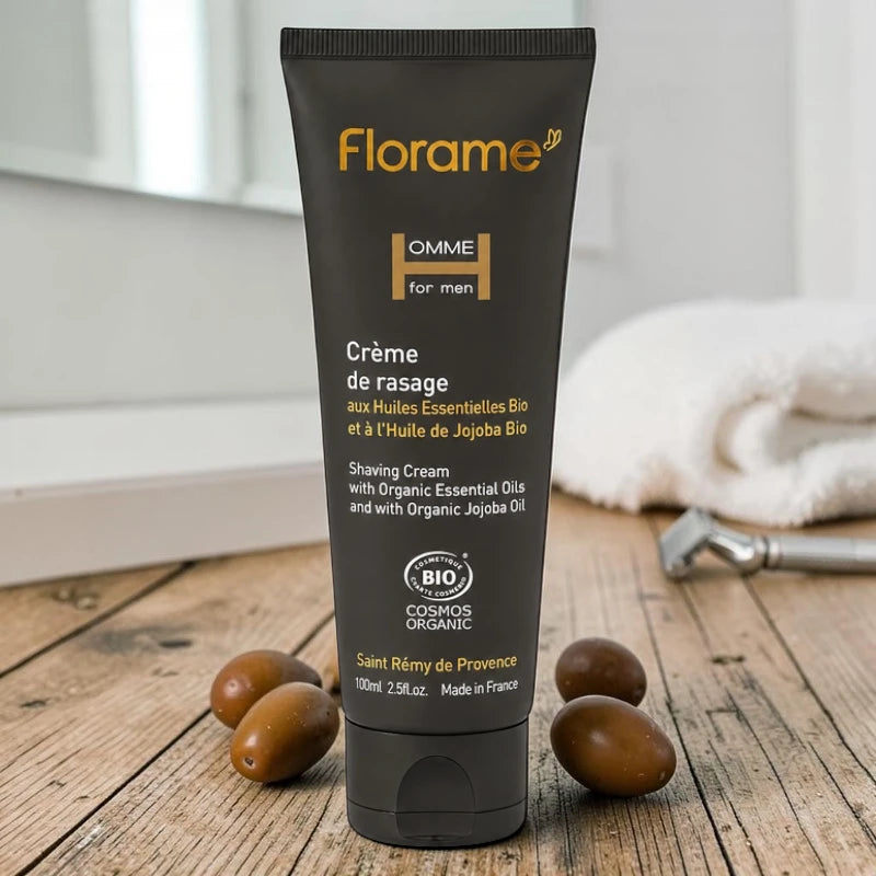Florame - Crème de rasage homme jojoba BIO 100ml