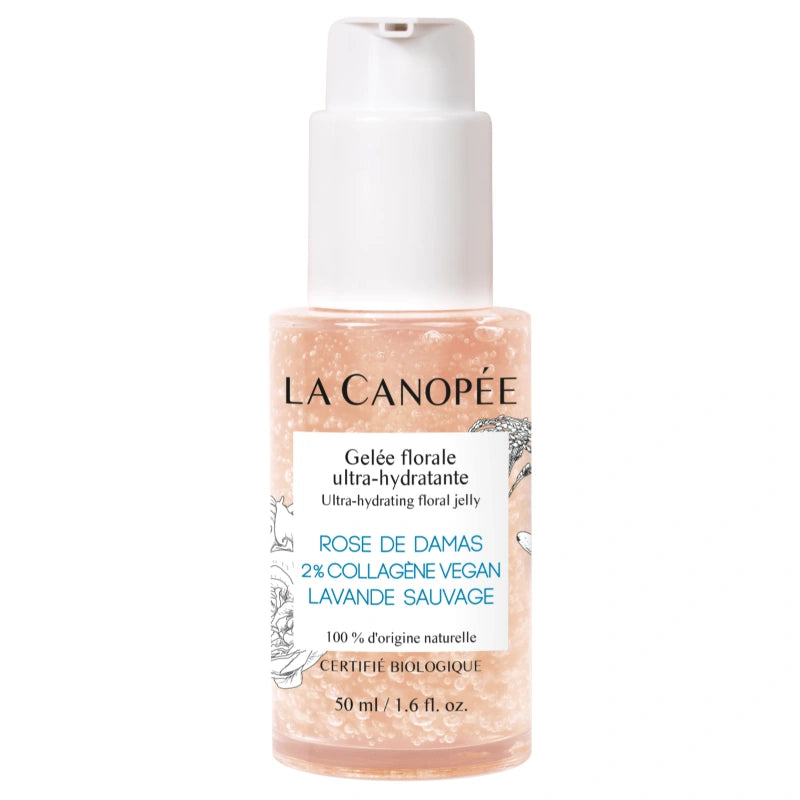 Gelée florale ultra-hydratante rose, collagène & lavande BIO