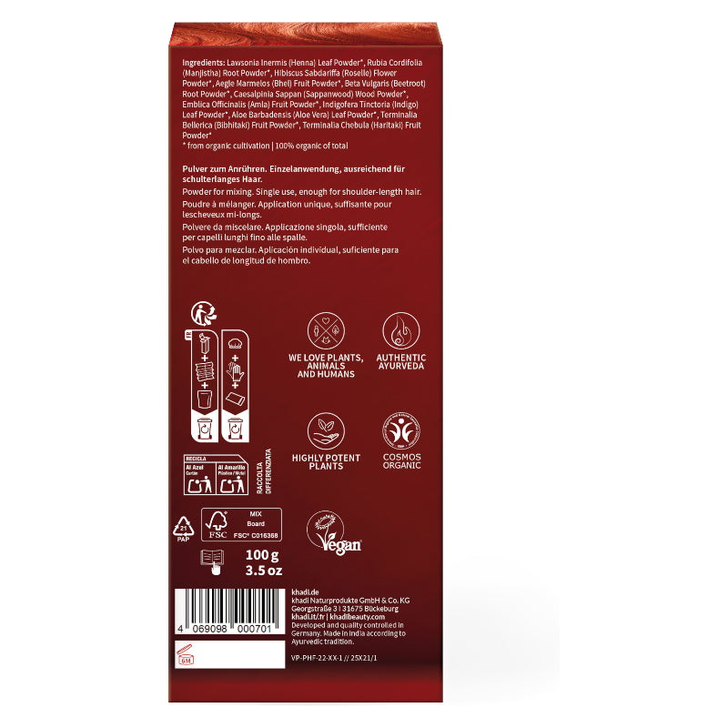 Khadi - Teinture aux plantes BIO Apéro Red 100g