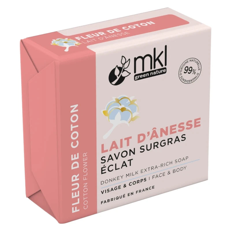 Savon surgras lait d'ânesse fleur de coton