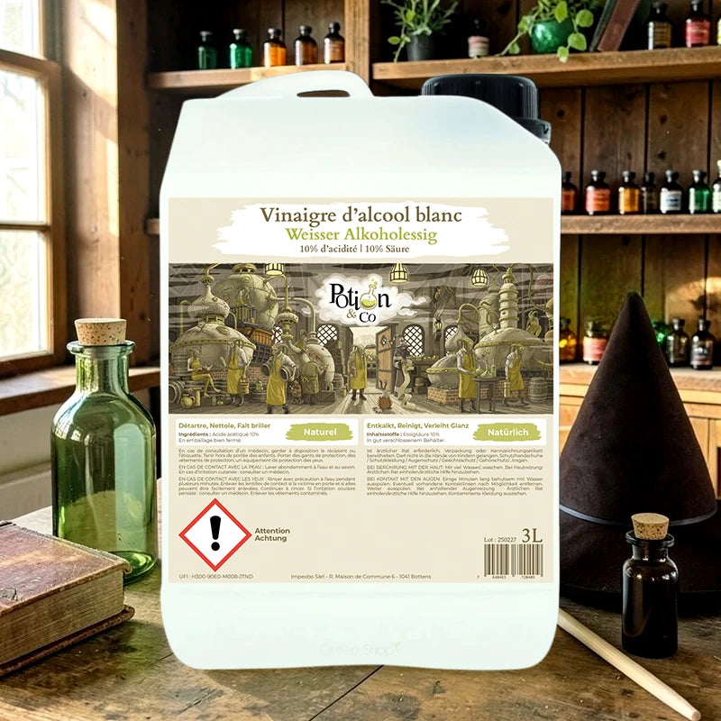 Vinaigre d'alcool blanc naturel 10° - 3 L - Potion & Co