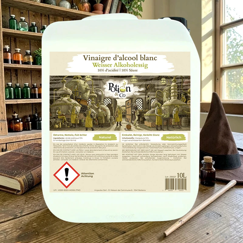 Vinaigre d'alcool blanc naturel 10° - 10 L - Potion & Co