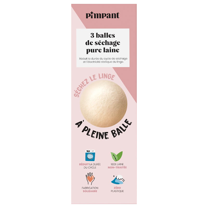 Balles de séchage pure laine 3 pièces - Pimpant