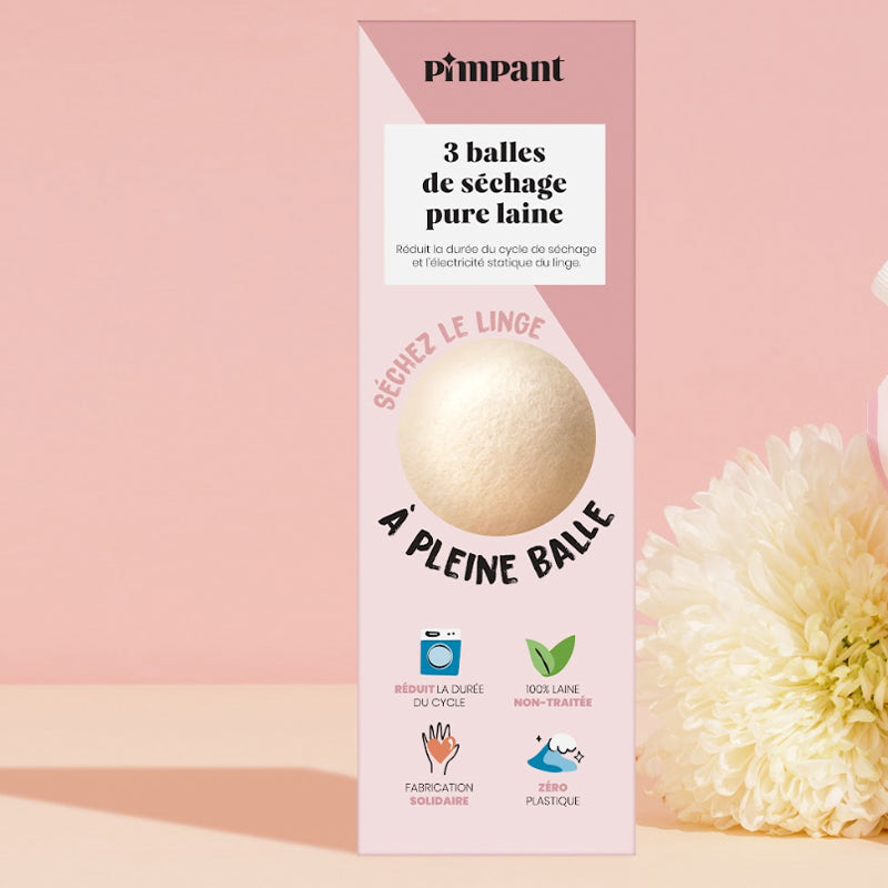 Balles de séchage pure laine 3 pièces - Pimpant