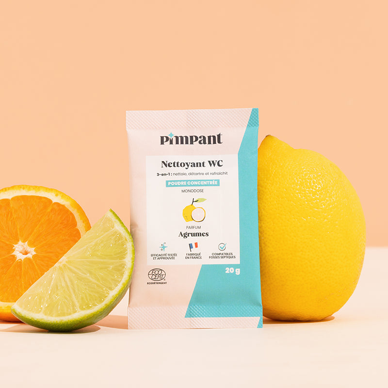 Nettoyant WC poudre à diluer agrumes