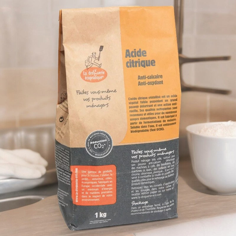 La Droguerie Écologique - Acide citrique 1kg - détartrant anti-calcaire E330