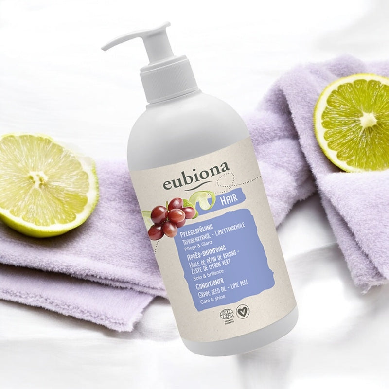 Eubiona - Après-shampooing BIO pépins de raisin & citron vert 500ml