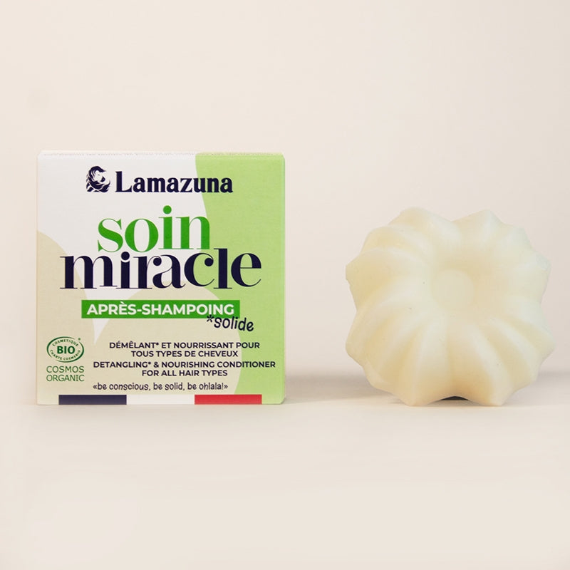 Lamazuna - Après-shampooing solide démêlant & nourrissant BIO karité 74ml