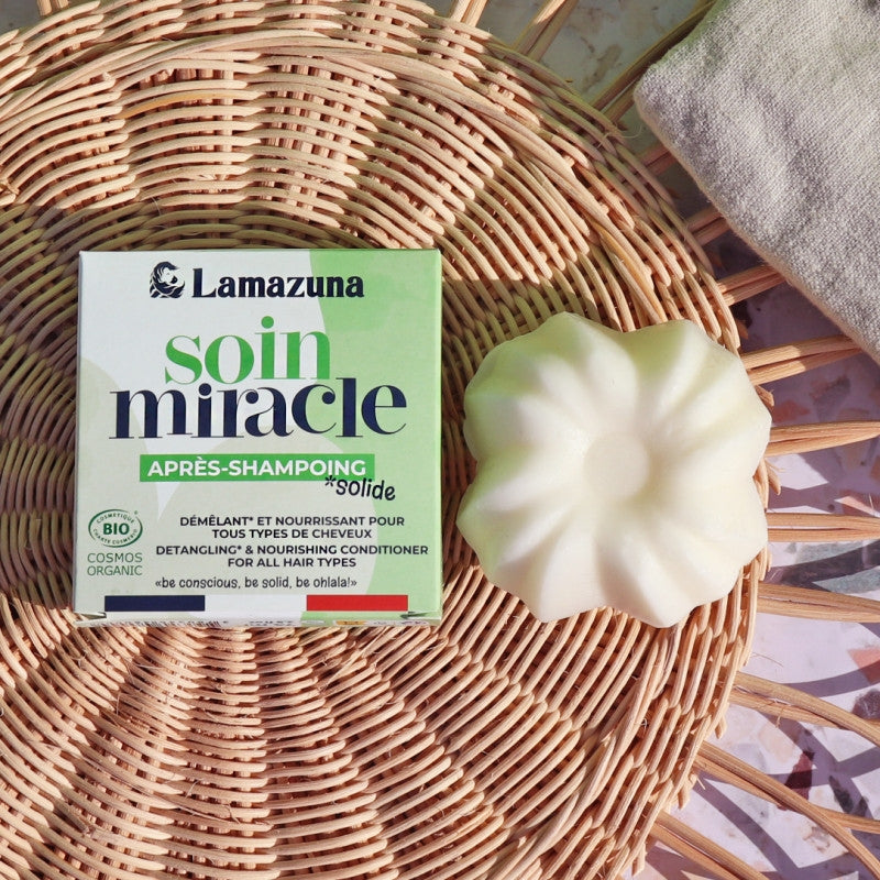 Lamazuna - Après-shampooing solide démêlant & nourrissant BIO karité 74ml