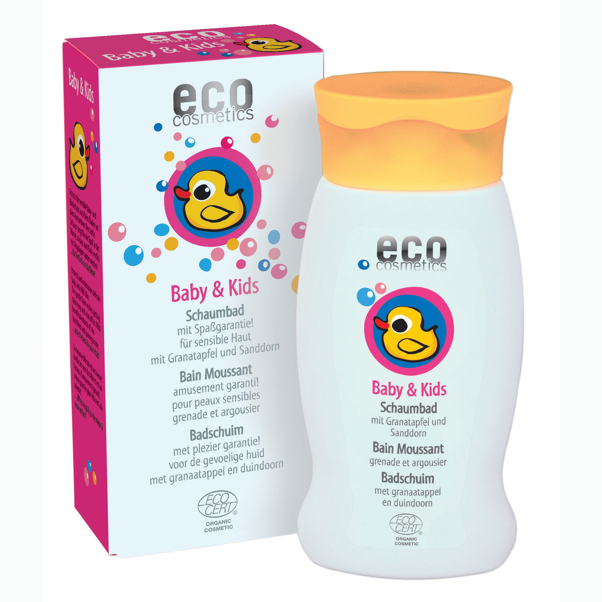 Eco Cosmetics - Bain moussant bébé & enfant BIO grenade 200ml
