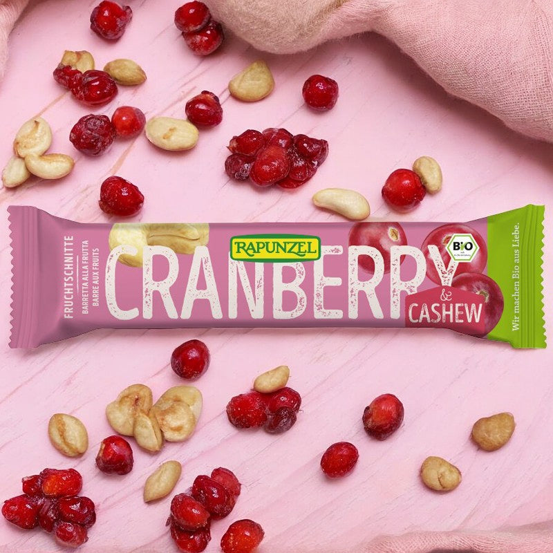 Barre énergétique cranberry & cajou BIO