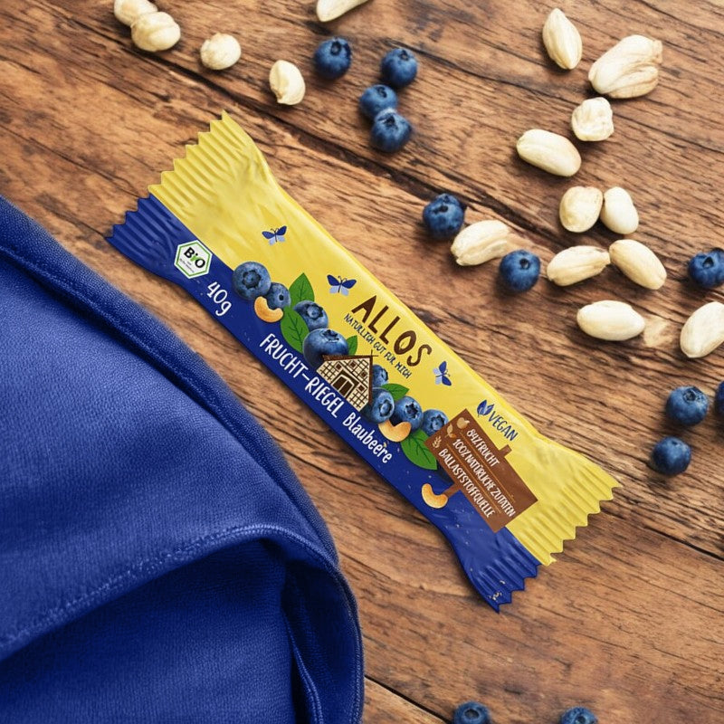Allos - Barre fruitée à la myrtille BIO 40g