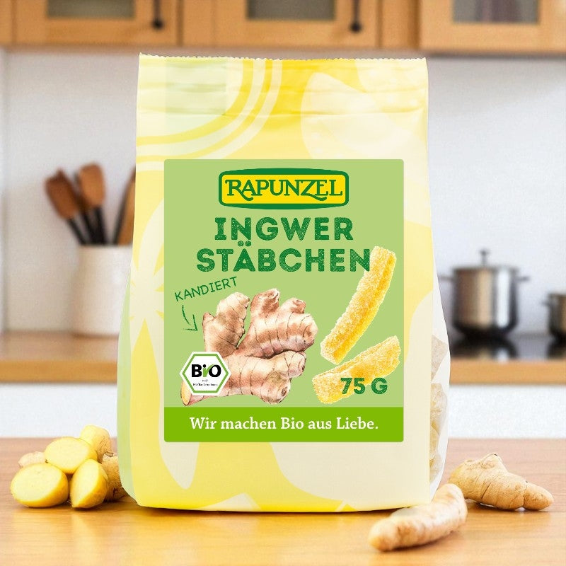 Bâtonnets de gingembre confit BIO
