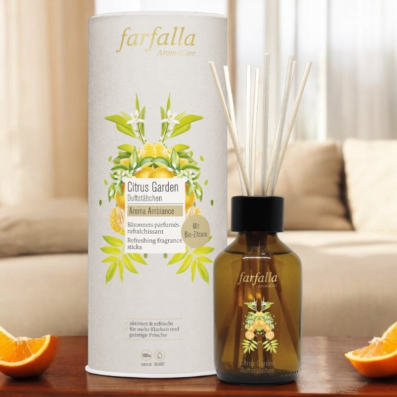 Farfalla - Bâtonnets parfumés rafraîchissant Citrus Garden 150ml