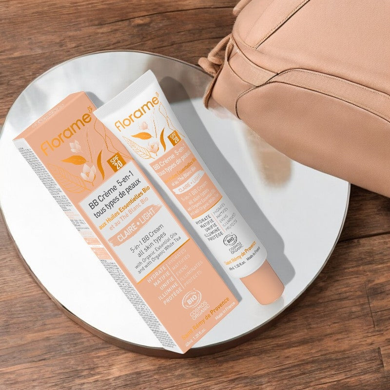 Florame - BB crème 5 en 1 teinte claire BIO IP 20 thé blanc 40ml