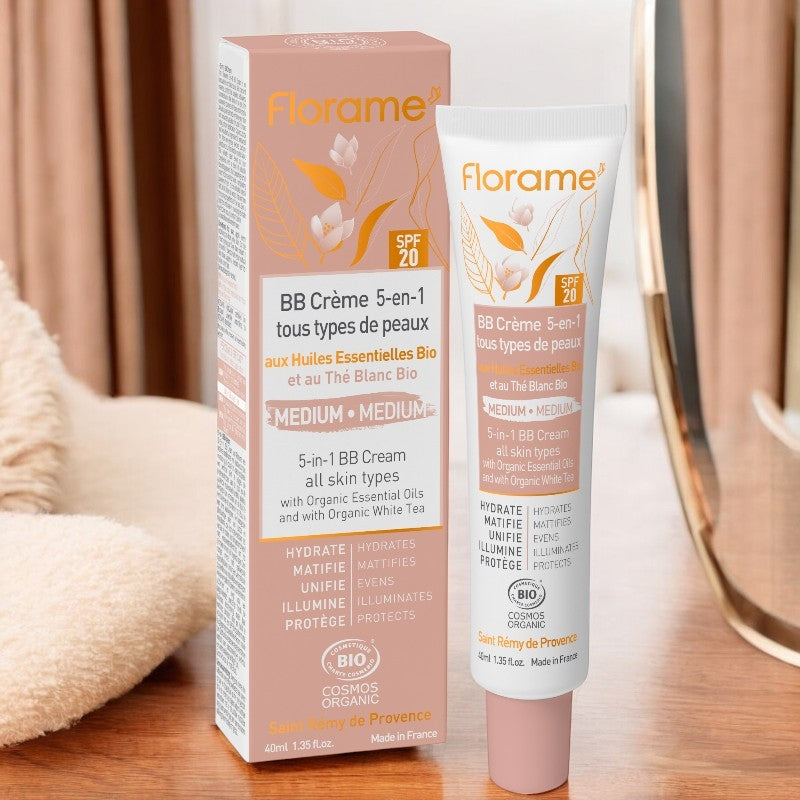 Florame - BB Cream 5-in-1 Medium LSF 20 Weißer Tee BIO 40ml
