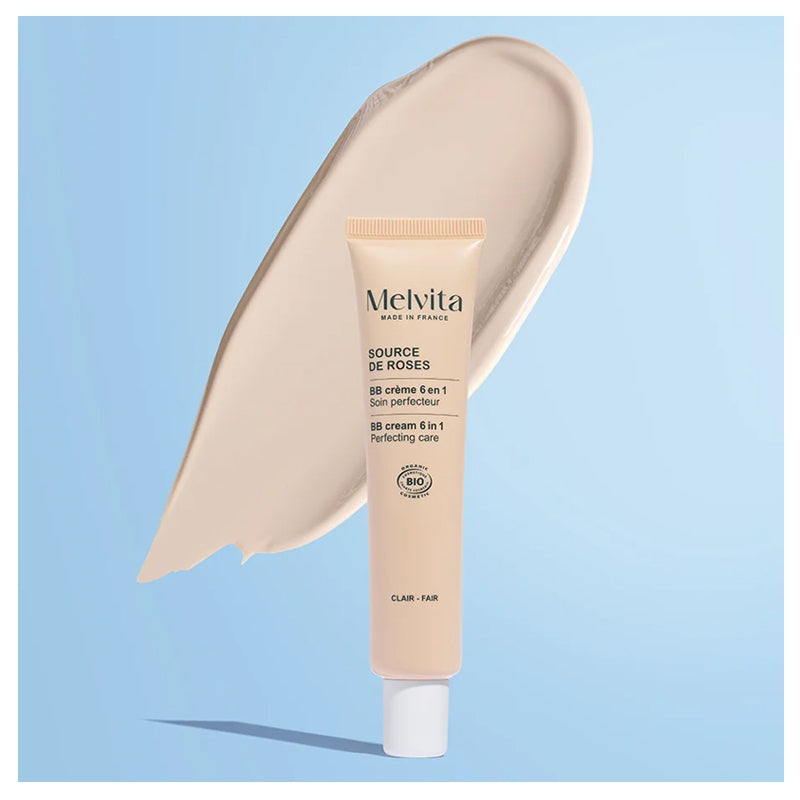6-in-1-BB-Creme, perfektionierende Bio-Pflege - heller Farbton - Source de Roses