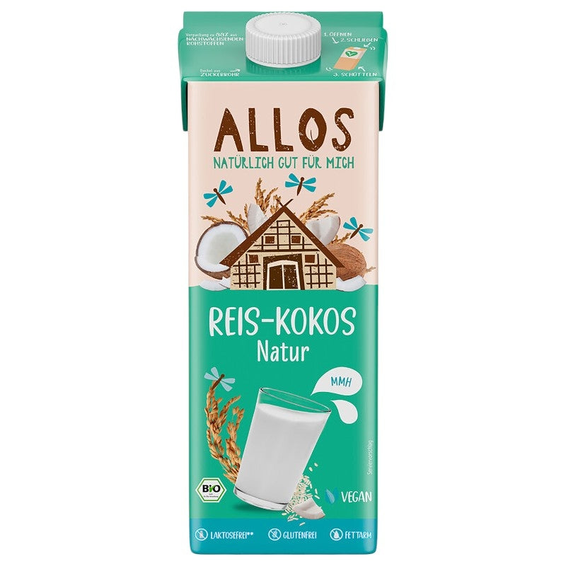 Allos - Boisson au riz & noix de coco nature BIO 1l