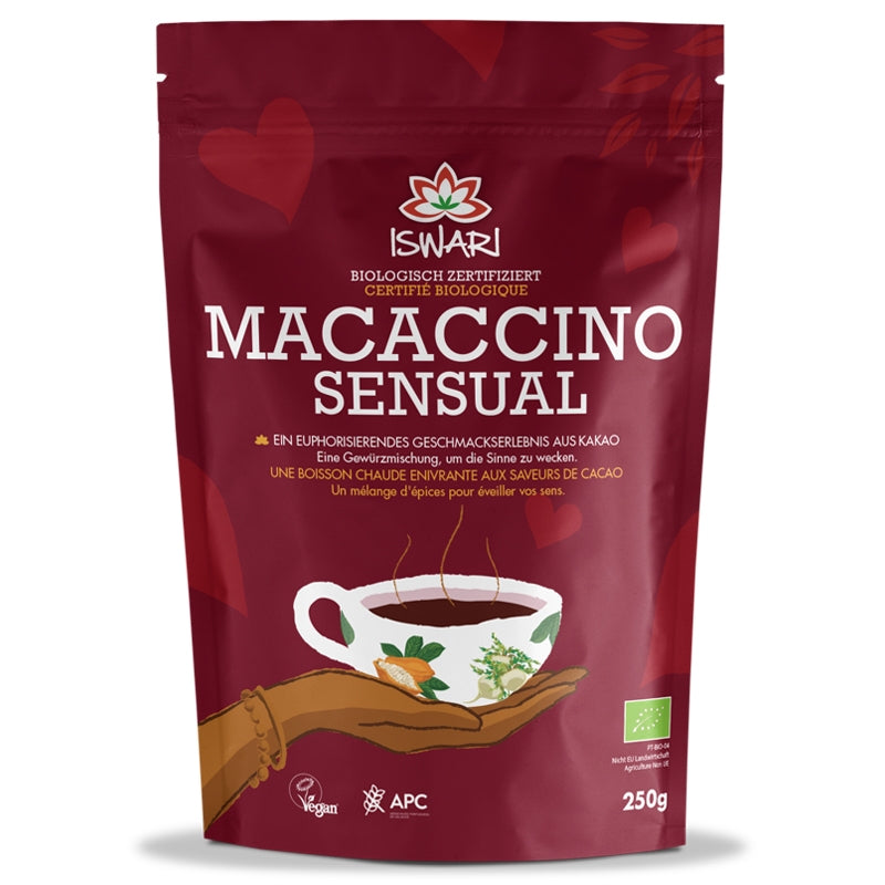 Iswari - Boisson Macaccino Sensual cacao, maca & sucre de coco BIO 250g