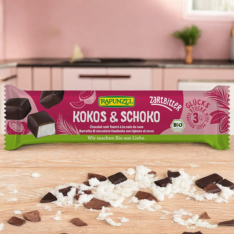 Bouchées de noix de coco au chocolat noir BIO 3 pièces
