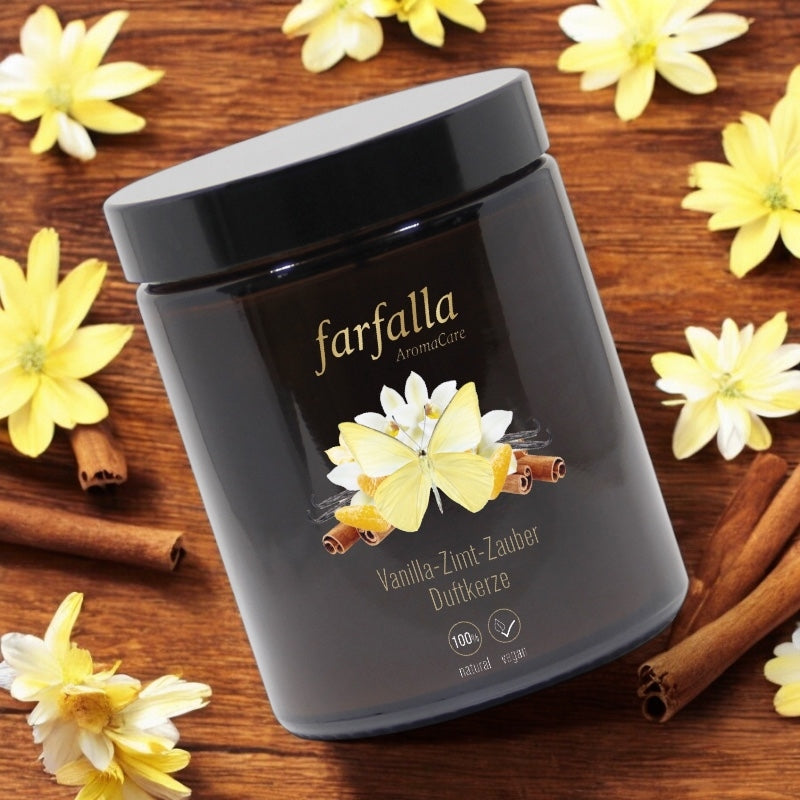 Farfalla - Duftkerze Vanille-Zimt Enchantement 160g