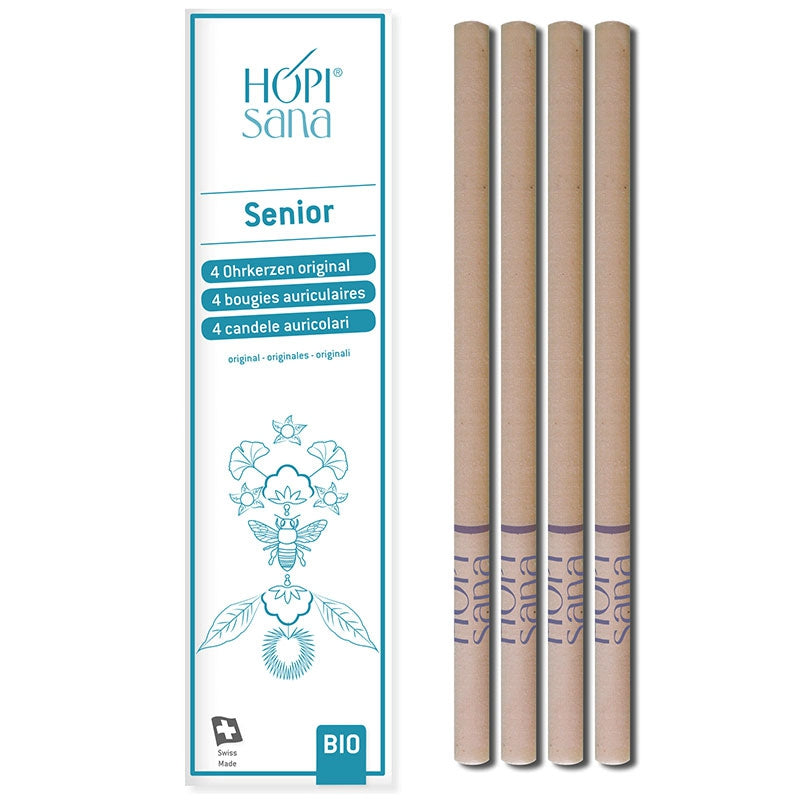 HOPIsana - Bougies auriculaires bleues BIO Senior 4 pièces