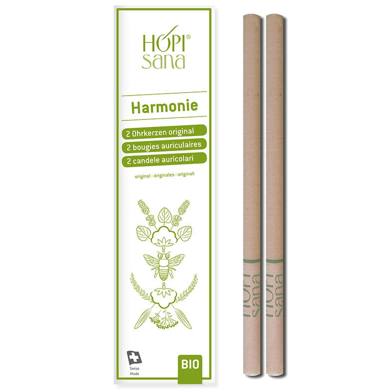 HOPIsana - Bougies auriculaires vertes BIO Harmonie 2 pièces