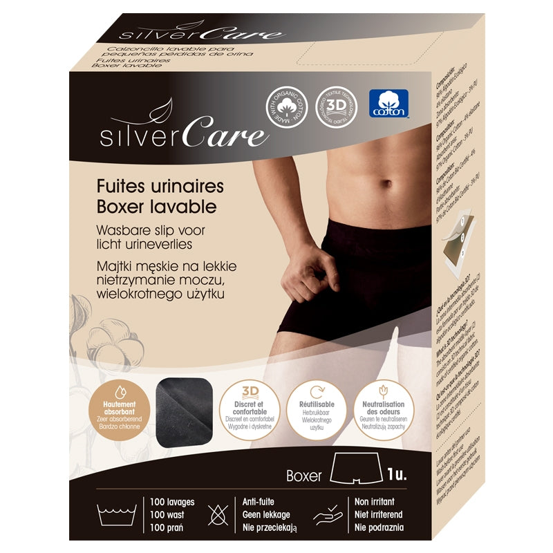 Herren-Boxershorts bei Harninkontinenz, Größe S - Silvercare