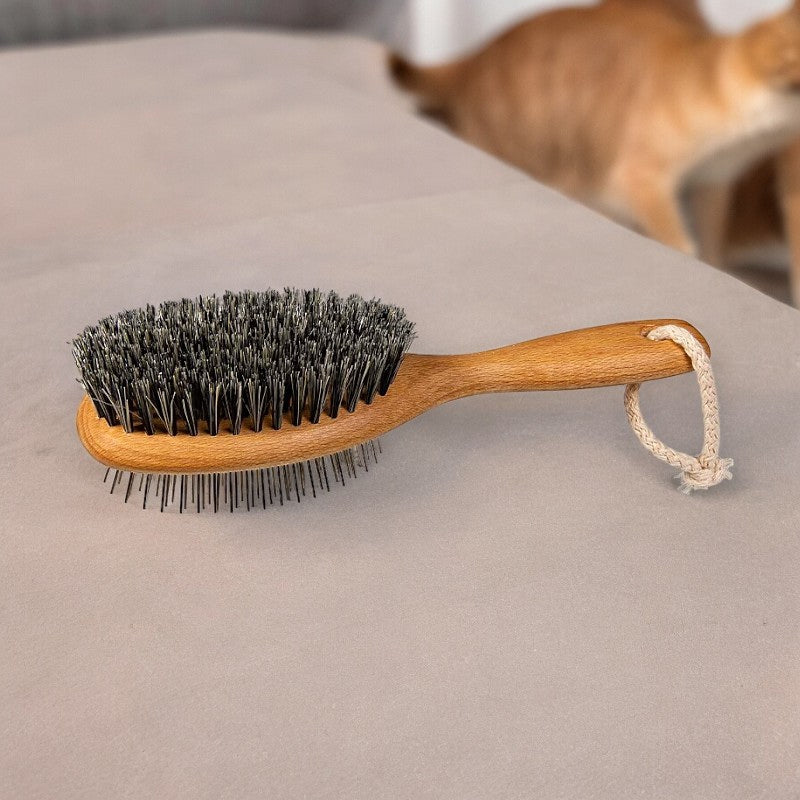 La Droguerie Écologique - Brosse 2 en 1 pour chien et chat