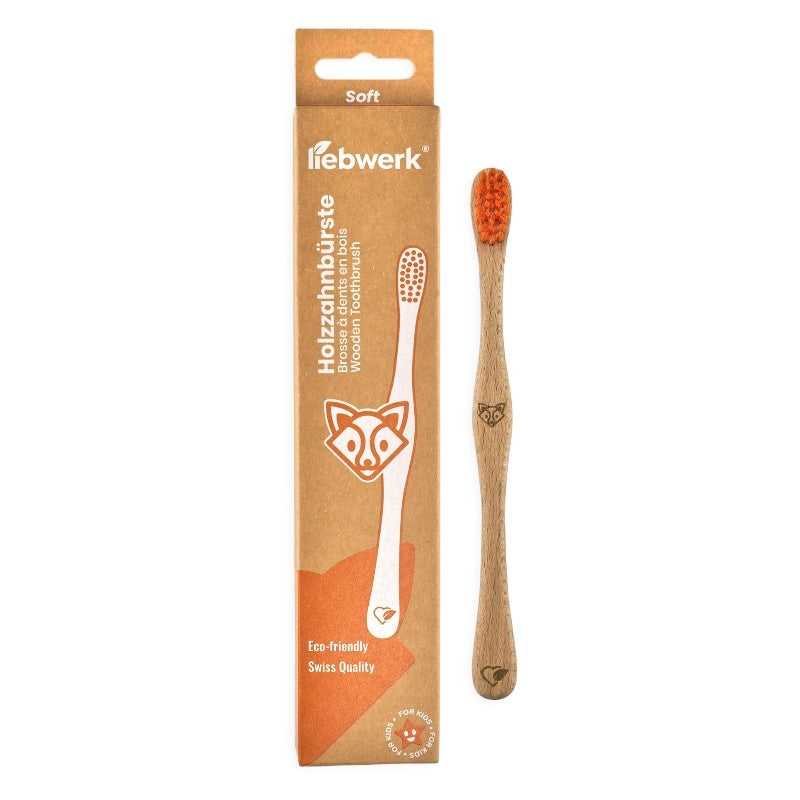 Liebwerk - Brosse à dents en bois enfant "renard" Soft