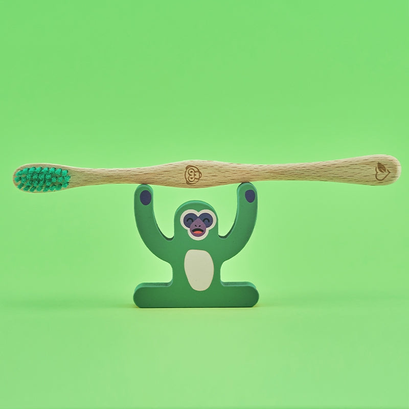 Liebwerk - Brosse à dents en bois enfant "singe" Soft