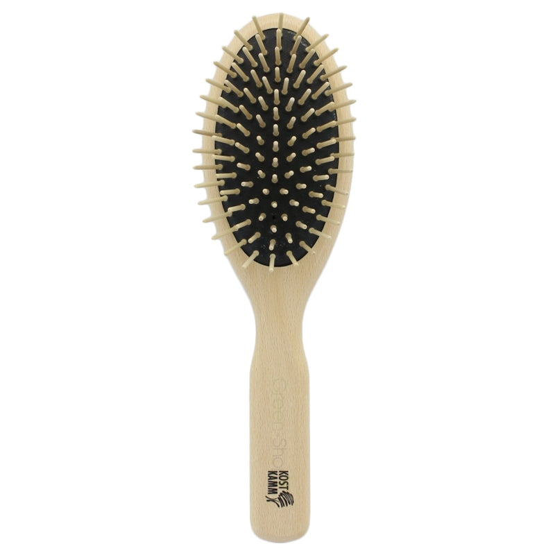 Kost Kamm - Brosse ovale en hêtre & picots droits en bois 9 rangées