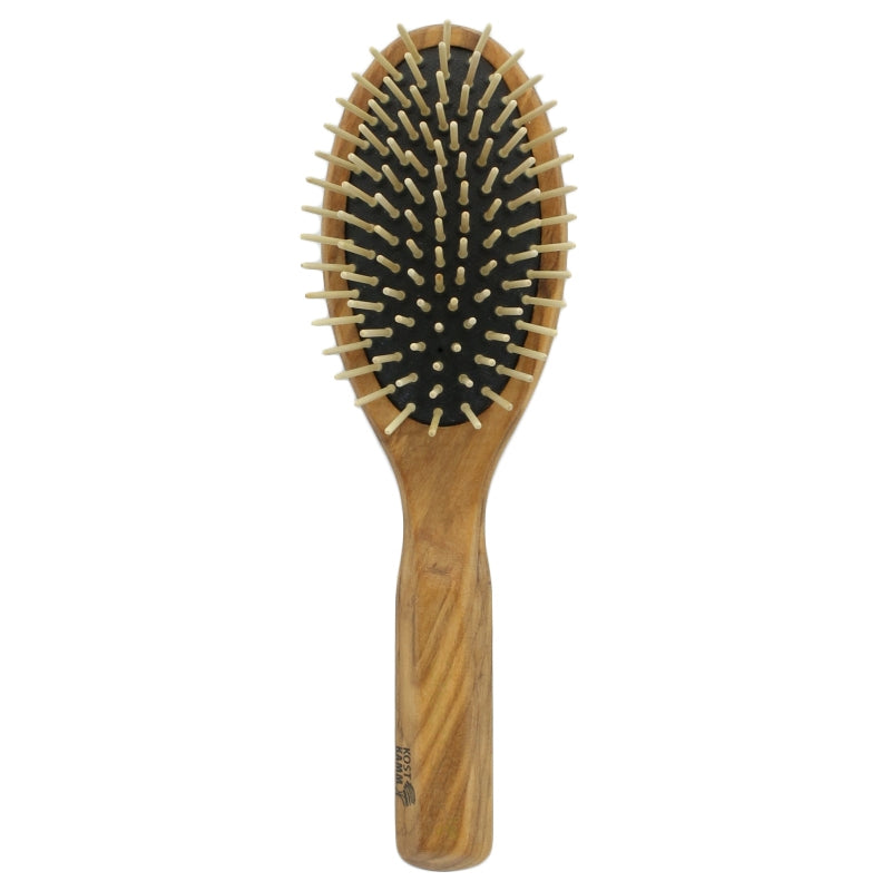 Kost Kamm - Brosse ovale en olivier & picots droits en bois 9 rangées