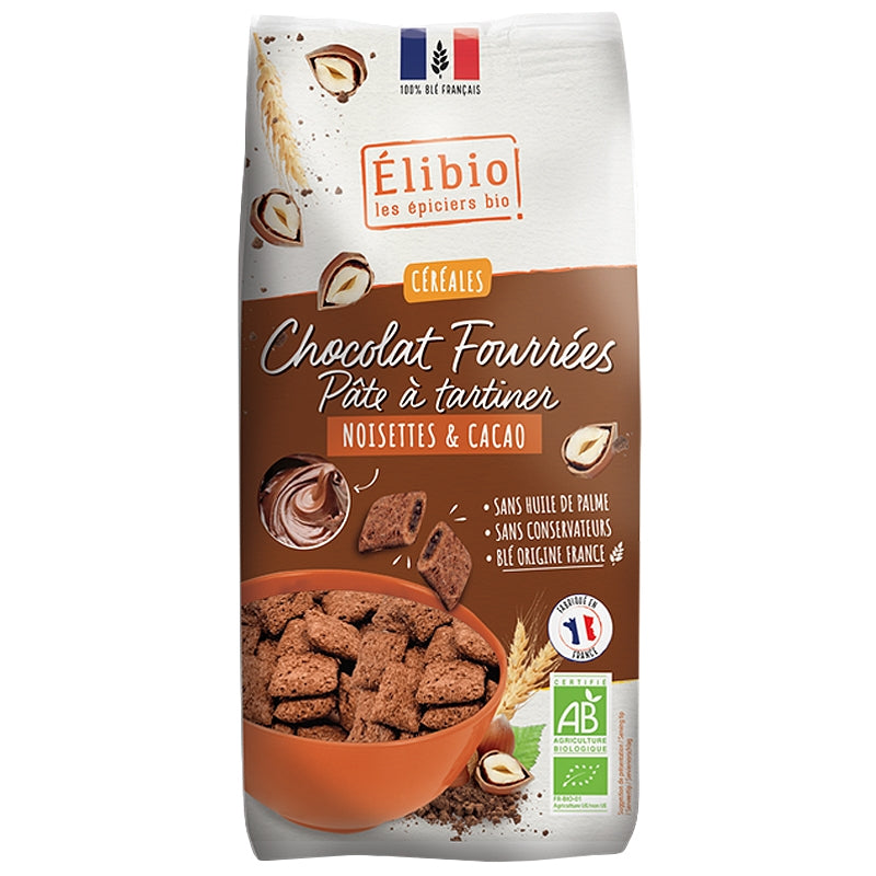 Elibio - Bio-Schokoladenmüsli mit Haselnuss-Kakao-Creme 375g